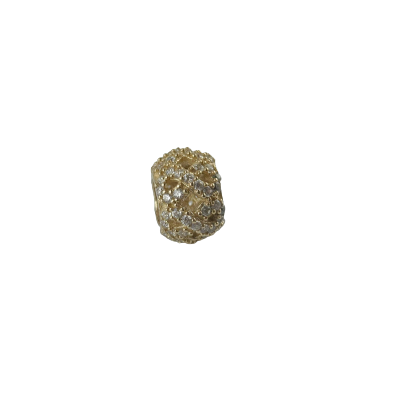 Charms 14k połyskująca nieskończoność - infinity, złoto 585, cyrkonia sześcienna