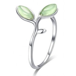 Srebrny pierścionek zielone światło nadziei, srebro 925, opal