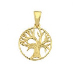 Wisiorek zawieszka na łańcuszek drzewo życia - korzenie rodzinne, żółte złoto 585