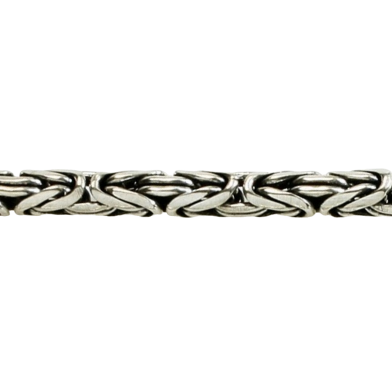 Bransolta męska splot królewski bizantyjski 5mm ciężka, srebro 925, różne długości