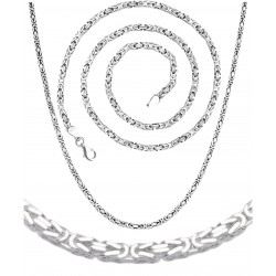 Łańcuszek łańcuch męski naszyjnik splot królewski bizantyjski 5mm ciężki, srebro 925, różne długości