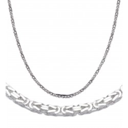 Łańcuszek łańcuch męski naszyjnik splot królewski bizantyjski kwadratowy 4mm ciężki, srebro 925, różne długości