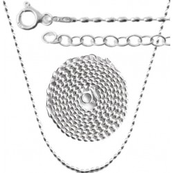 Srebrny męski łańcuszek kulkowy do nieśmiertelnika podłużny Ball Chain, 1,5mm 5,5g, srebro 925, 65cm
