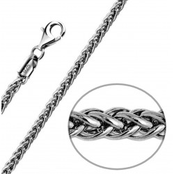 Łańcuszek łańcuch męski naszyjnik spiga albenian 3mm masywny, srebro 925