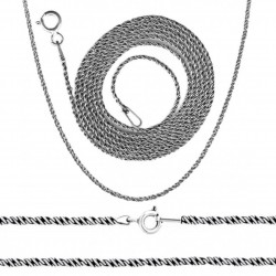 Łańcuszek naszyjnik unikatowy splot Torchion torsion 2,5mm , srebro 925 unisex