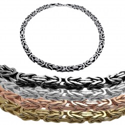 Bransoleta bransoletka męska splot królewski bizantyjski 5mm ciężka, kuta, srebro 925
