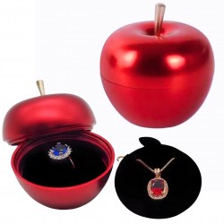 Pudełko prezentowe na biżuterię - Jabłko, Jabłuszko - szkatułka na pierścionek naszyjnik