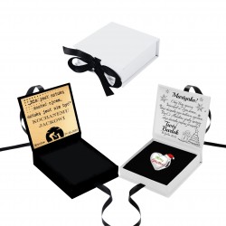 Pudełko małe prezentowe z kokardą do biżuterii + personalizacja - grawer, dedykacja