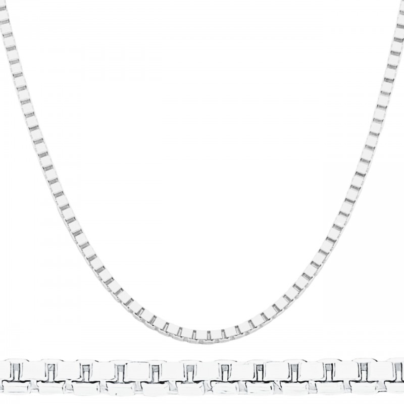 Łańcuszek damski wenecja box chain kostka 2mm regulowany, srebro 925, srebrna lub pozłacana, różne długości