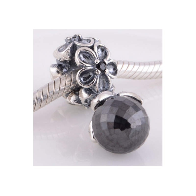 Biżuteria Charmsy Pandora Charms srebrny-czarny Elegancki 