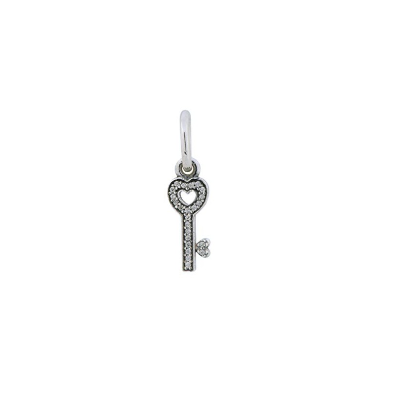 Charms - zawieszka klucz, kluczyk srebro 925, cyrkonia sześcienna