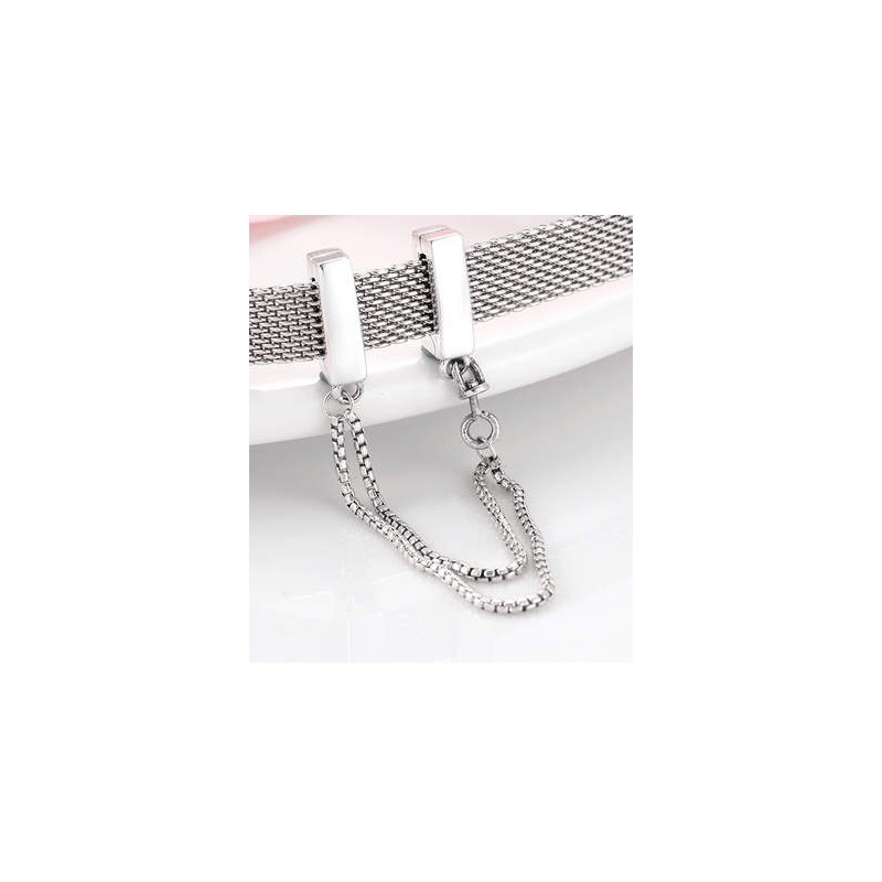 Łańcuszek zabezpieczjący do bransoletek typu reflexions, srebro 925
