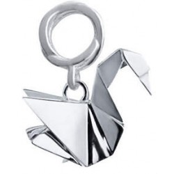 Charms łabędź origami srebro 925 polerowany