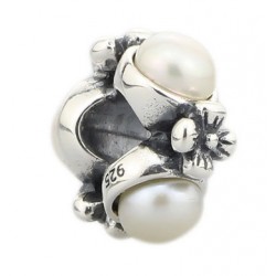 Charms potrójna perła, srebro 925