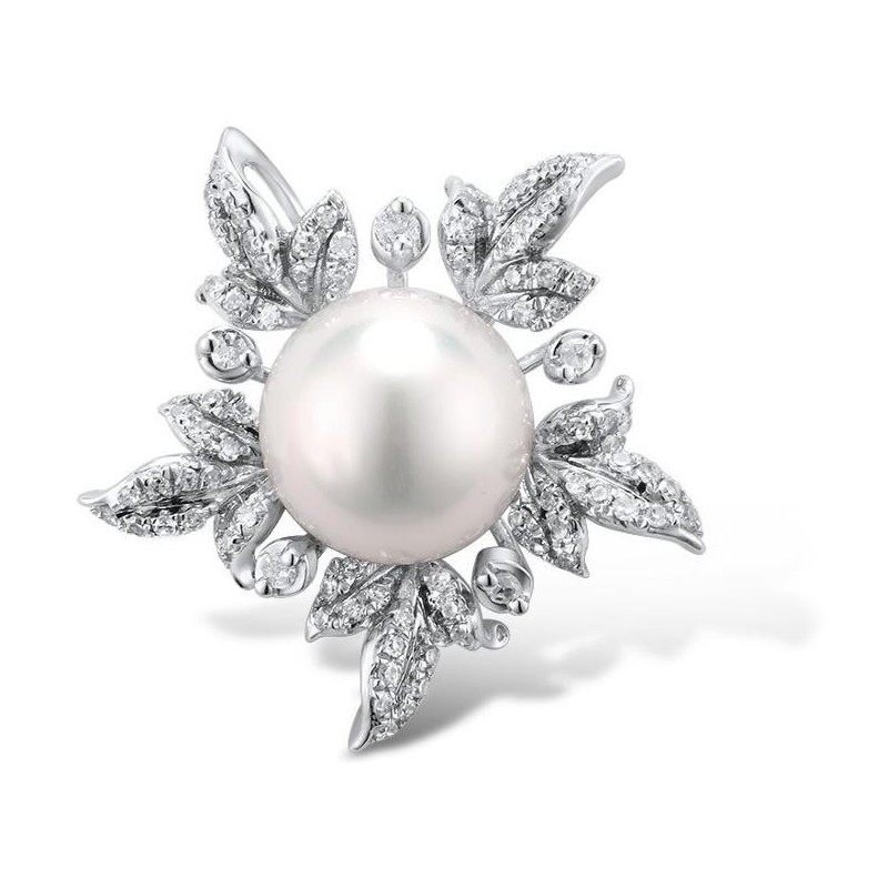 Zawieszka gwieździsta perła, 22x diament 0,066ct, perła
